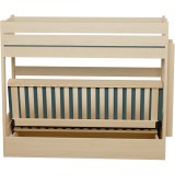 Letto a Castello con Divano Letto Carlos – Legno Massiccio di Pino + Materassi