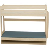 Letto a Castello con Divano Letto Carlos – Legno Massiccio di Pino + Materassi