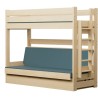 Bunk Bed with Sofa Bed Carlos – Solid Pine Wood + Mattresses
