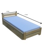 Solid wood double bed Campo S