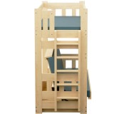 Bunk Bed with Sofa Bed Fabio – Solid Pine Wood + Mattresses