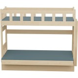 Bunk Bed with Sofa Bed Fabio – Solid Pine Wood + Mattresses