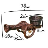 Cannone da giardino in vimini