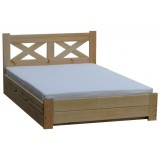 Solid wood double bed Campo