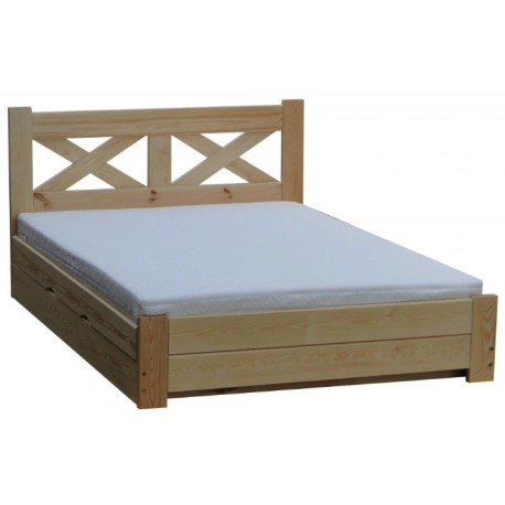 Solid wood double bed Campo
