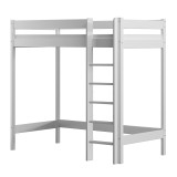 Letto a soppalco in legno di pino massello