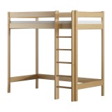 Letto a soppalco in legno di pino massello